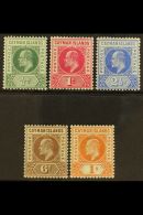 1902-03 KEVII Definitive Set, SG 3/7, Very Fine Mint (5 Stamps) For More Images, Please Visit... - Kaaiman Eilanden