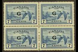 OFFICIALS 1950-2 7c Blue, "G" Ovpt SG O190 NHM Block Of 4 For More Images, Please Visit... - Sonstige & Ohne Zuordnung