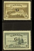 OFFICIAL 1950 "G" Overprinted 14c & 20c (SG O186/87) NHM. (2) For More Images, Please Visit... - Altri & Non Classificati