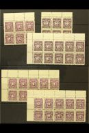 DUES 1935-65 Diff Imprint Blocks Of 6/10,vfm,stamps Mostly NHM,42 For More Images, Please Visit... - Other & Unclassified