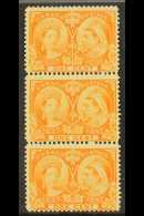 1897 1c Orange-yellow, SG 123, Vertical Strip Of 3, NHM For More Images, Please Visit... - Sonstige & Ohne Zuordnung