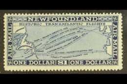 1931 $1 Deep Blue, Wmk Coat Of Arms, Transatlantic Map SG 197 VFM For More Images, Please Visit... - Sonstige & Ohne Zuordnung