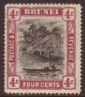 1910 4c Grey Black/reddish Purple SG 26a, Vf Mint. For More Images, Please Visit... - Brunei (...-1984)