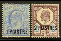 1905-08 1pi And 2pi Surcharges SG 13/14a, Vf Mint, Cat £62 (2) For More Images, Please Visit... - Britisch-Levant