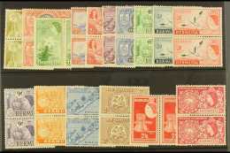 1953-62 Definitive Set To 5s, SG 135/48, In NHM Pairs. (16 Pairs) For More Images, Please Visit... - Bermuda