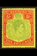 1938-53 5s Green & Red On Pale Yellow P14 Ordinary P,SG 118e,NHM For More Images, Please Visit... - Bermuda