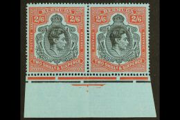 1938-53 2s6d Ord Pap P14,SG 117b,marg NHM PAIR,positions 54+55(2) For More Images, Please Visit... - Bermuda