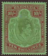 1938-53 10s Key Type P14¼ Line,SG 119b,mint,minor Surface Scuffs For More Images, Please Visit... - Bermuda