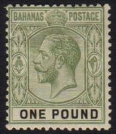 1912 £1 Green/black  SG 89 Mint, Tiny Tear At Left. For More Images, Please Visit... - Sonstige & Ohne Zuordnung