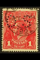 OFFICIAL 1918-20 1d Carmine Head, SG O63, Fine Cds Used For More Images, Please Visit... - Other & Unclassified