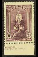 1937-49 10s On Thin Rough Ord Paper, SG 177a, NHM Inscr Marginal For More Images, Please Visit... - Altri & Non Classificati