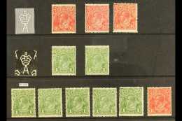 1924 KGV Heads Very Fine Mint 1d And 1½d Group (11 Stamps) For More Images, Please Visit... - Altri & Non Classificati