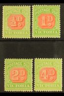 VIC POSTAGE DUE 1905-09 Complete Set, SG D34/D37, Fine Mint (5) For More Images, Please Visit... - Other & Unclassified