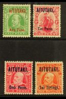 1911 Set To 1s Vermilion Ovptd, SG 9/12, Vf Mint. (4) For More Images, Please Visit... - Aitutaki