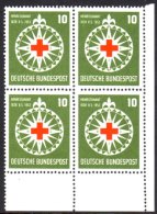 RED CROSS 1953 West Germany 10pf, Mi 164, NHM Blk Of 4 For More Images, Please Visit... - Zonder Classificatie