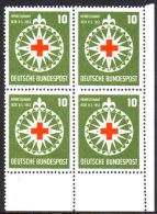 RED CROSS 1953 West Germany 10pf, Mi 164, NHM Blk Of 4 For More Images, Please Visit... - Unclassified