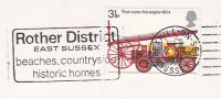 1974  Bexhill On Sea GB  COVER SLOGAN Pmk  ROTHER DISTRICT BEACHES COUNTRYSIDE HISTORIC HOMES Fire Engine Stamps - Covers & Documents