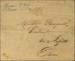 Maison De SAR / Le Prince Napoléon Bleu (S. N° 5810A) Sur Lettre En Franchise. Au Verso, Beau Cachet... - Cartas Civiles En Franquicia