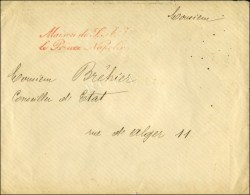 Maison De SAR / Le Prince Napoléon Rouge (S. N° 5810) Sur Lettre En Franchise. Au Verso, Beau Cachet De... - Lettres Civiles En Franchise