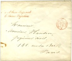 Son Altesse Impériale / Le Prince Napoléon Rouge (S. N° 5807) + Cachet Au Verso Sur Lettre En... - Cartas Civiles En Franquicia