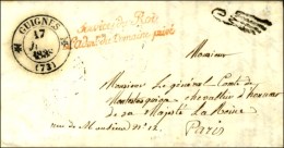 Càd T 12 GUIGNES (73) Sur Lettre Adressée En Franchise Au Comte De Montesquiou, Chevalier D'Honneur... - Lettres Civiles En Franchise