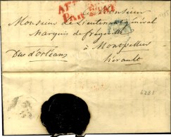 Franchise Manuscrite '' Duc D'Orléans '' (S. N° 4162) Sur Lettre Avec Texte Daté 1829. Au Verso,... - Lettres Civiles En Franchise