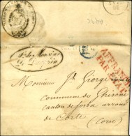 Sce De Monsieur / Le Dauphin (S. N° 4131) Sur Lettre Avec Beau Cachet Orné Au Verso Et Texte Daté... - Cartas Civiles En Franquicia