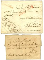 Lot De 2 Lettres Avec Franchise Manuscrite Du Duc De Berry (S. N° 3648 + 3652). - TB. - Lettres Civiles En Franchise