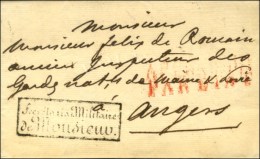 Marque Encadré 'Secrétariat Militaire / De Monsieur' (S N° 3614) Sur Lettre Avec Texte... - Cartas Civiles En Franquicia