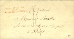 INTENDANT GENERAL / DE LA / MAISON DE L'EMPEREUR Rouge (S N° 1805) (1ere Ligne 39 Mm) Sur Lettre Sans Texte... - Cartas Civiles En Franquicia
