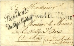 ' Président / Du Corps Législatif ' (S N° 1543) Sur Lettre Avec Texte Daté De Paris Le 11... - Lettres Civiles En Franchise