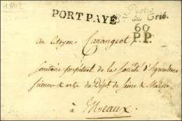 ' Postes / Bau Du Trib. ' Bleu + 60 / P.P. (S N° 1154 B) Sur Lettre Avec Texte Daté De Paris Le 3... - Lettres Civiles En Franchise
