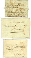 Lot De 3 Lettres Avec Marque POSTES / BAU DU CL (S. N° 1140, En Franchise, Taxées Et En PP). - TB. - Lettres Civiles En Franchise