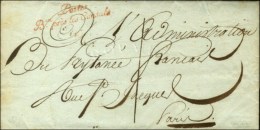 ' Postes / Bureau Près Les Consuls ' Rouge (S N° 1086) Sur Lettre Avec Texte Et En-tête Du Garde... - Cartas Civiles En Franquicia