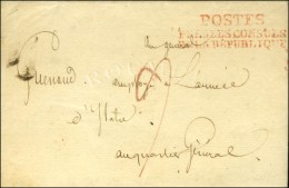 POSTES / PRES LES CONSULS / DE LA REPUBLIQUE Rouge (S N° 1085) Sur Lettre Avec Texte Daté De Paris Le 17... - Cartas Civiles En Franquicia