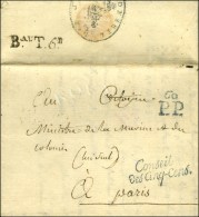 Conseil / Des Cinq-Cens + 60 / P.P. Bleu (S. N° 897A) Sur Lettre Avec  Texte Daté De Paris An 7. Au... - Lettres Civiles En Franchise