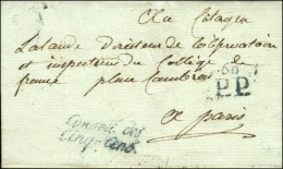 Conseil Des / Cinq-Cens + 60 / P.P. Bleu (S. N° 896A) Sur Lettre Sans Texte. - TB. - Cartas Civiles En Franquicia