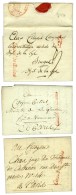 Lot De 3 Lettres Avec MP Rouge CONSEIL DES ANCIENS (S. N° 886) Adressées En Franchise Ou En Port... - Frankobriefe