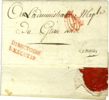 DIRECTOIRE / EXECUTIF Rouge (S. N° 876) Sur Lettre En Franchise Avec Texte Daté De Paris An 6. Au Verso,... - Civil Frank Covers
