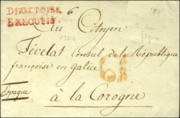 DIRECTOIRE / EXECUTIF Rouge (S. N° 876) Sur Lettre Avec Texte Daté De Paris An 5 Pour La Corogne, Taxe... - Lettres Civiles En Franchise