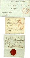 Lot De 3 Lettres De La Convention Nationale Dont Cachet De Cire Du Comité Des Ponts Et Chaussées Et... - Civil Frank Covers