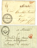 Lot De 2 Lettres Du Bureau De Correspondance. - TB / SUP. - Civil Frank Covers