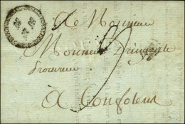 Cachet Orné BUREAU ROYAL DE CORRESPONDANCE GENERALE (+ 3 Fleurs De Lys) (S. N° 9088) Sur Lettre Avec... - Civil Frank Covers