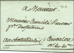 TOURS + Contreseing '' Courvalon / Bt De 20eme '' Sur Lettre Avec Texte Daté De Tours 1789. - TB. - Civil Frank Covers