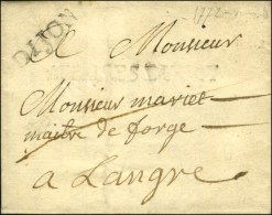 DIJON + AFFAIRES DU ROY Sur Lettre Avec Texte Daté De Dijon 1772 Adressée En Franchise à... - Civil Frank Covers