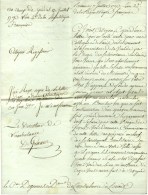 Lettre Des Services De Santé Signée Entre Autre Par Le Chirurgien De Granez, Directeur D'ambulance Et... - Marques D'armée (avant 1900)