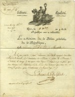 LS De Fouché Avec Belle Vignette Imprimée Le Ministre De La Police Générale / De La... - Marques D'armée (avant 1900)