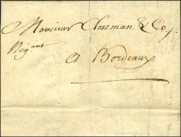 Lettre Avec Texte Daté De Baltimore Le 20 Mai 1813 Pour Bordeaux Ayant Traversée Le Blocus Anglais... - Marques D'armée (avant 1900)