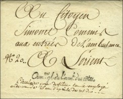 Enveloppe Datée De Rennes Le 1er Octobre 1793 Comportant 4 Circulaires Indiquant L'abrogation De L'exemption... - Marques D'armée (avant 1900)