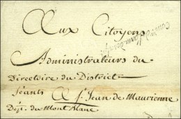 ' Comre De L'arm Des Alpes ' Sur Lettre Datée De Grenoble Le 15 Pluviôse An 2. - TB. - Marques D'armée (avant 1900)